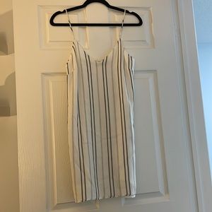 Bershka white striped mini dress